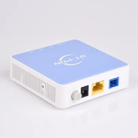 Equipo de fibra óptica 1GE Pon SFP Onu Epon 123er con conectores RJ45 SC APC Fuente de alimentación de 12V utilizada para red FTTH OLT