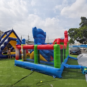 19.6ft yuedong Inflatable Combo trượt nhà bị trả lại những trở ngại nhảy công viên Dual Lane trượt - Product Image 3