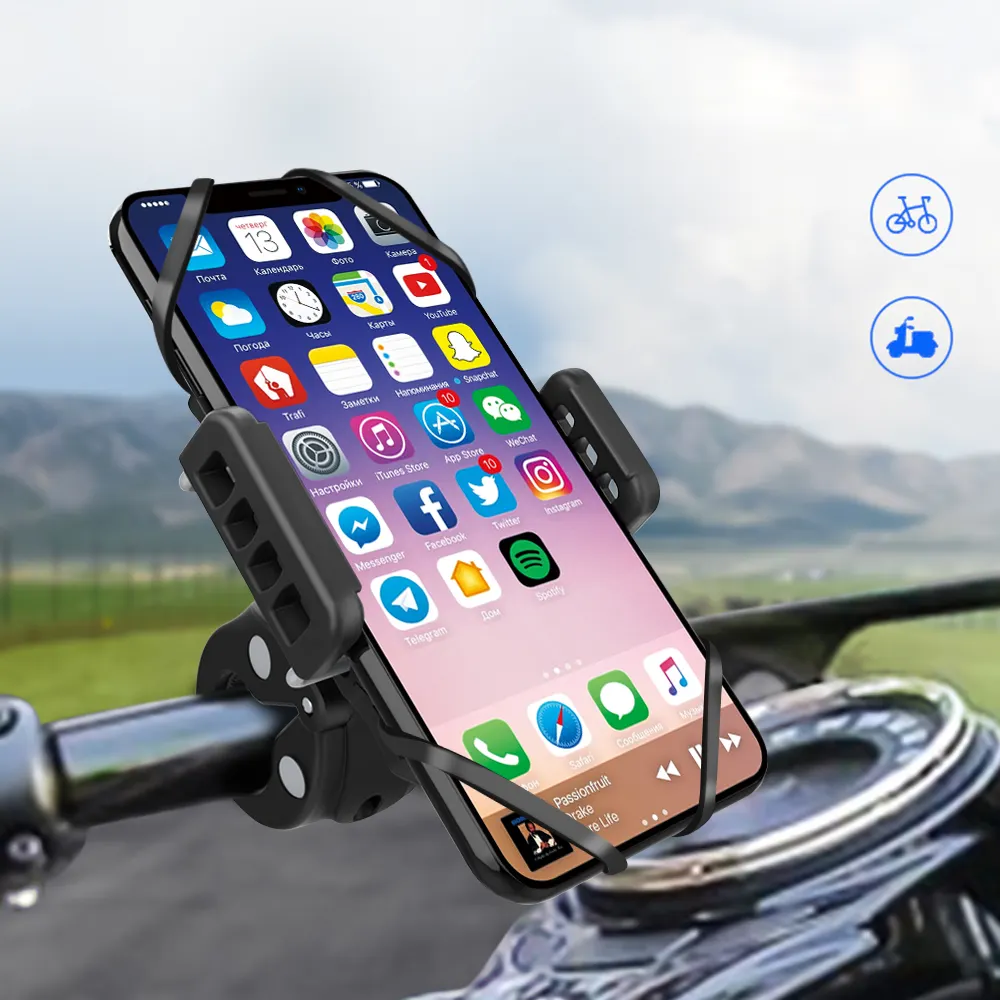 Bike Phone Mount Adjustable Handlebar of Motorcycle Phone Mount for Iphone & mobile Cell Phone Bicycle Holder Handyhalter