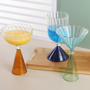 Thé Jus Eau Boire Tasse Pudding Salade Dessert Crème Glacée Vin Champagne Gobelet Gradient Couleur Rayé <span class=keywords><strong>Martini</strong></span> Verre À Cocktail - Product Image 6