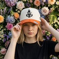 Casquette de baseball unisexe 5 panneaux en coton 100% bicolore avec logo brodé personnalisé, idéale pour le sport, les activités de plein air, les mariages et les événements en gros