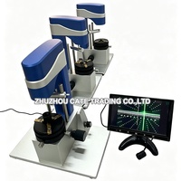 Microscope de centrage avec écran pour l'inspection des déviations centrales des lentilles et le positionnement de leur centre, destiné aux tests de précision des lentilles en laboratoire