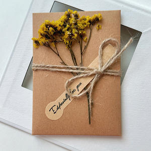 <span class=keywords><strong>Carte</strong></span> de vœux artisanale en fleurs séchées, <span class=keywords><strong>anniversaire</strong></span>, Saint-Valentin, papier kraft, rétro, personnalisée, Noël, <span class=keywords><strong>gratuite</strong></span> - Product Image 6