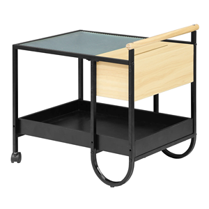 Better Home Petit chariot utilitaire de bar de cuisine mobile <span class=keywords><strong>sur</strong></span> roues Plateau en bois <span class=keywords><strong>Table</strong></span> d'appoint <span class=keywords><strong>Table</strong></span> d'appoint Chariot mobile avec <span class=keywords><strong>table</strong></span> d'appoint - Product Image 1