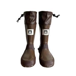 Oem מגפי גשם מתקפל יוניסקס גומי טבעי רך עם מגפי צווארון אופנה נשים מגפי wellington - Product Image 4