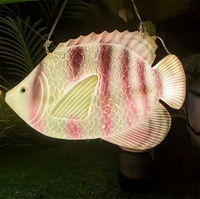 Lampe LED en forme de poisson marin en résine et fibre de verre, nouveau type, décorations lumineuses pour les vacances, le paysage, le jardin, le parc, étanche, suspension en forme de poisson