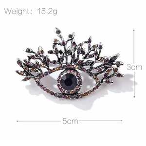 <span class=keywords><strong>Broche</strong></span> de créateur, bijoux de luxe, marque Olive Branch, broches pour femmes, strass, yeux bleus - Product Image 6