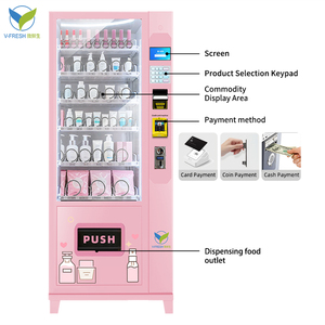 Vfresh giá rẻ Giá trên Bán máy không người lái với đồng tiền hoạt động Token cho đường phố Snack & uống Máy bán hàng tự động - Product Image 2