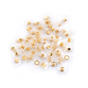 ILAN Chiusure per orecchini 6x11,5 mm placcate oro per orecchini a perno, 40 pezzi - Product Image 2