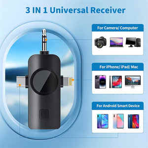 Hot-Selling <span class=keywords><strong>3</strong></span>-in-1 Omni-Directional F11-2 Wireless Laval ier Mikrofon Geräusch unterdrückung Typ C für Handy-Live-Übertragung - Product Image 4