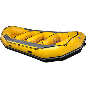 <span class=keywords><strong>Bote</strong></span> Inflable <span class=keywords><strong>de</strong></span> PVC Hypalon <span class=keywords><strong>de</strong></span> 4.25m (14 pies) con Autovaciado, para Rafting en Aguas Bravas, para 10 Personas, FUNSEA IR425 - Product Image 2