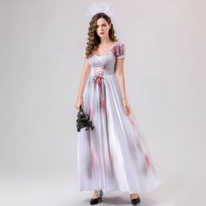 Disfraz de novia fantasma de Halloween para mujer adulta con accesorios para la cabeza para actuaciones en escenario 2025 - Product Image 2