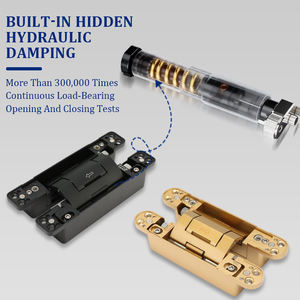 مفصلات مخفية هيدروليكية ذاتية الإغلاق عالية التحمل 194×30 مم قابلة للتعديل ثنائية الأبعاد للأبواب - Product Image 3