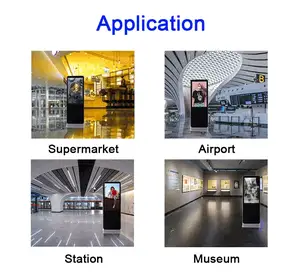 49 55 Inch Indoor Floor Stand LCD Interactive Kiosk Touch Screen Digital Signage Display Advertising Player