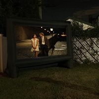 Écran de projection gonflable d'extérieur grand format, cadre d'affichage portable, panneau de visionnage de films pour jardin et camping