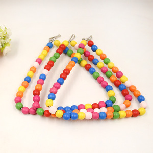 Balancelle triangulaire pour perroquet, jouet à mâcher en bois, perles colorées, anti-ennui pour les canaris, les cockatoos et les oiseaux de compagnie - Product Image 2