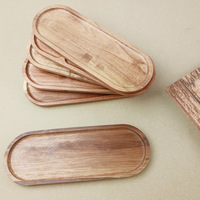 Acacia houten onderzetter theebakje massief houten dienblad hotels creatief fruit dessert bord ovaal dienblad theepot standaard droog brouwen massief