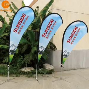 Printed Teardrop Flags Flying Banner Double Sided Teardrop Banner Decorative Flags Festival Sail Beach Flags For Advertising