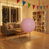 Chaîne de ballons ronds en latex transfrontalière pour Noël, anniversaire, Halloween, Saint-Valentin – Kit de décoration de fête