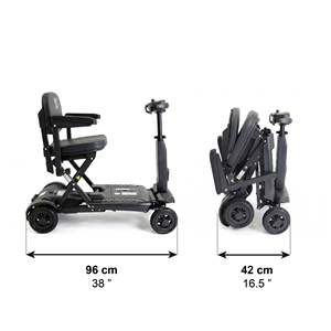 Trottinette électrique pliable PEPE P10048 pour adultes, noire, avec accoudoirs, batterie 10Ah, vitesse 7 km/h - Product Image 5