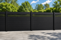 Panneau de clôture décoratif en treillis d'aluminium pour jardin extérieur, grillage soudé pour la sécurité et l'intimité des maisons, modélisation 3D