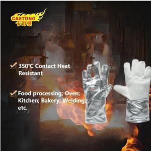 CASTONG Găng Tay Nhôm Cách Nhiệt Chịu Nhiệt Bằng Nỉ Meta-aramid 350 Độ C Và Lá Nhôm Cho Lò Nướng Công Nghiệp - Product Image 5