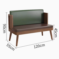 Usine Foshan moderne Café en bois massif Café Restaurant Café Cabine personnalisable Canapé commercial Table et chaise Combinaison