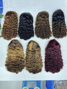 Promotion 59$ Letsfly Roma Curly 13x4 Lace Frontal Bob Wigs 16 18 Inches 2 Tones Human Hair Wholesales 1BT4T1B - Product Image 6