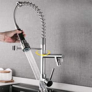 Keran air Led dapur Gourmet produk baru Modern keluaran Ganda <span class=keywords><strong>tab</strong></span> keran mixer tarik ke bawah - Product Image 4