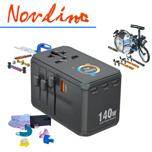 อะแดปเตอร์แปลงไฟอเนกประสงค์ 140W GAN PD 3.0 สำหรับกล้อง 1 ช่อง USB รองรับปลั๊ก UK US AU EU - Product Image 3