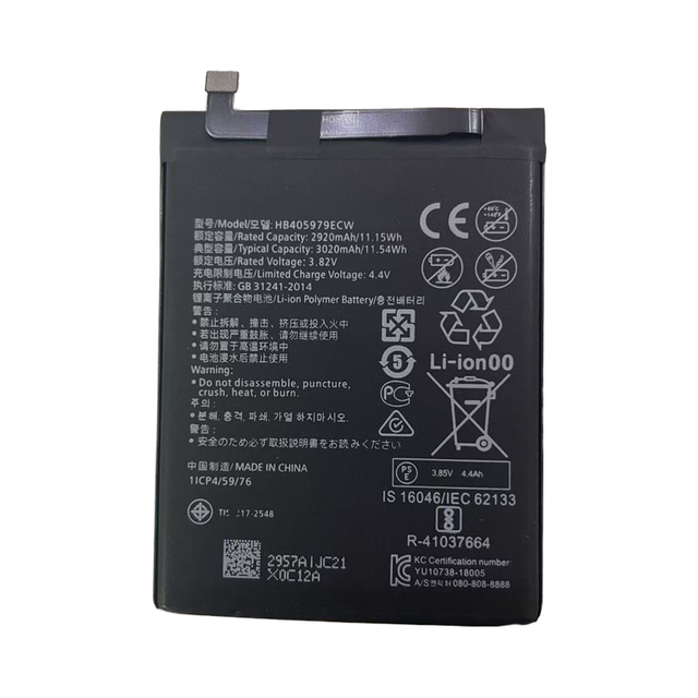 HB405979ECW Y5 3020mAh Original HB446486ECW Battery for Y9S 9X 9xpro Mobile Phone 100% Cobalt New Rechargeable in Stock