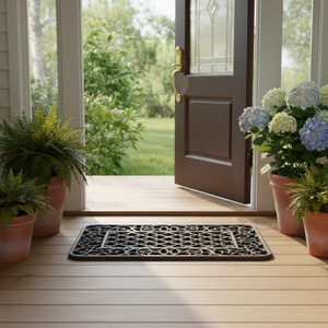 Paillasson moderne en fonte de bronze orné 750x475mm pour extérieur, jardin, villa, tapis décoratif, design côtier, directement de l'usine - Product Image 2