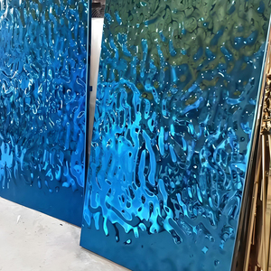 Plaque décorative <span class=keywords><strong>en</strong></span> <span class=keywords><strong>acier</strong></span> <span class=keywords><strong>inoxydable</strong></span> 304 316 effet vague d'eau, poli miroir, couleur personnalisée pour la décoration murale intérieure - Product Image 6