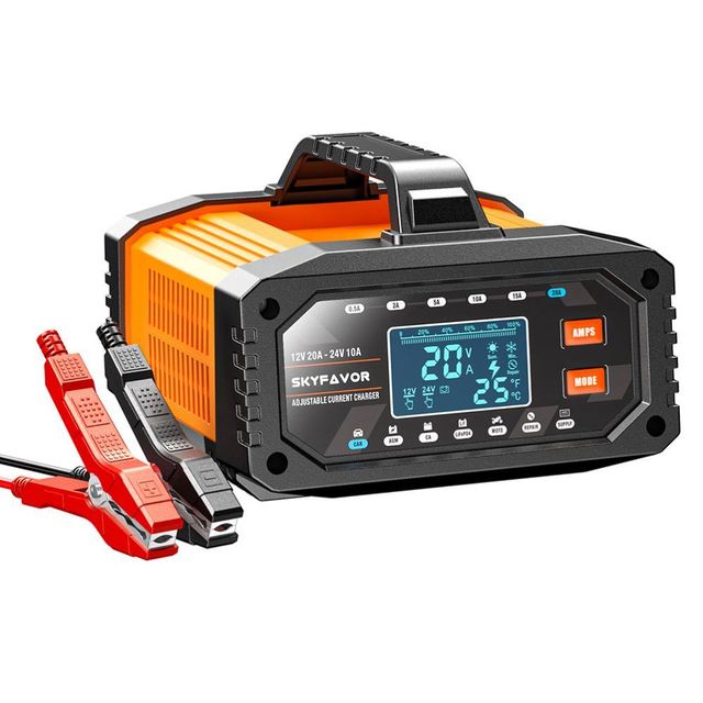 New Arrival 12V 24V Battery Charger 12V 24V 20A Universal Truck Motorcycle Car Battery Charger Lead Acid Lifepo4 Battery Charger