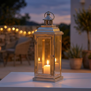 Wholesale Stainless Steel Modern Style Metal Candle <b>Lantern</b> for Home and Patio Decoration - Product Image 2