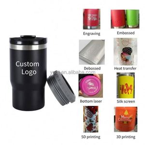 Bouteille isotherme en acier inoxydable à double paroi de 14 oz au design moderne, refroidisseur thermique métallique pour canettes fines, nouveau couvercle, pour camping et bière froide - Product Image 5