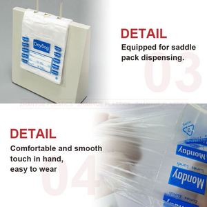 ถุงพลาสติกใสแบบใช้แล้วทิ้งชนิด HDPE โพลีเอทิลีนสำหรับบรรจุภัณฑ์อาหาร - Product Image 3