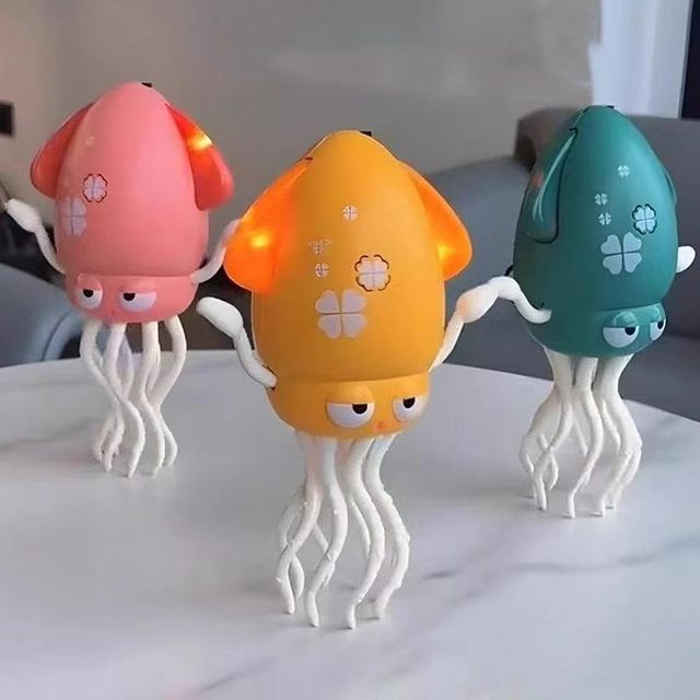 Electric Magic Dancing Octopus Toy Electric Auto-Avoid Crawling Octopus with LED & Music Creative Crazy Action Crawling Octopus