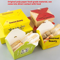 Emballage de fast-food personnalisé conçu en usine pour collations à emporter boîte de poulet frit carton étanche carton alimentaire