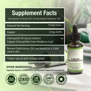 Premium clorofilla gocce con rame di alta qualità Formula naturale OEM ODM all'ingrosso all'ingrosso magazzino USA fornitura - Product Image 2