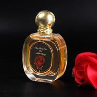Parfum pour femmes, senteur florale de rose rouge romantique, longue tenue, 50 ml, flacon transparent avec bouchon rond doré, vente en gros, cadeau parfumé