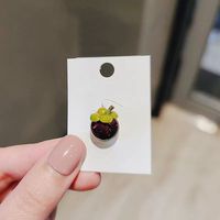 Broche en alliage plaqué argent personnalisée pour enfants, série fruits glacés, mini badge, bouton de col, design broche, anti-exposition, châle