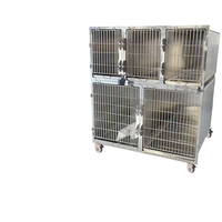 Cage pour chien de taille moyenne et grande Cage à oxygène à température constante pour hôpital d'animal domestique Bouton solide en acier inoxydable pour chat et chien épaissi