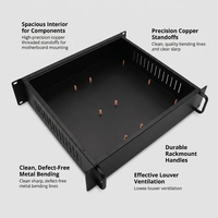 Boîtier de serveur en rack 19 pouces en aluminium personnalisé, fabrication directe d'usine TCJH, boîtier d'ordinateur industriel, certifié ISO, carte de circuit imprimé interne