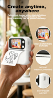 Imprimante thermique portable intelligente à commande vocale IA, conversion instantanée de la parole en image, 200 dpi, écran HD 2,0 pouces, Wi-Fi, idéale pour les cadeaux créatifs