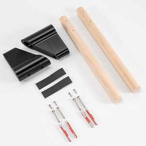 Supporto da <span class=keywords><strong>Parete</strong></span> Antiscivolo in <span class=keywords><strong>Legno</strong></span> Massello per Biciclette, Capacità di Carico 22kg, Lunghezza 30cm, per Bici da Strada/Montagna/Elettriche, Ottimizzazione Spazio - Product Image 5