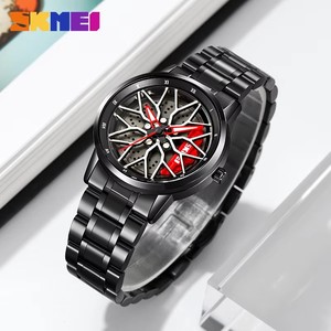 Skmei 1787 1990 2191 Montre Homme à Quartz, Style Métal avec Cadran <span class=keywords><strong>Concept</strong></span> Découpé, Sport Mode Créatif et Original, Inspiré des Jantes de Voiture - Product Image 5