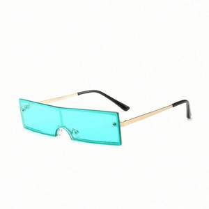 Gafas de Sol de Metal sin Montura para Mujer, Lentes de Una Pieza, Montura Pequeña Rectangular, Novedad 2020 - Product Image 3