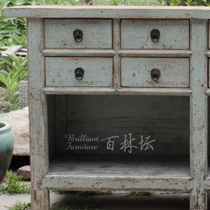 <span class=keywords><strong>Buffet</strong></span> en <span class=keywords><strong>bois</strong></span> avec finition blanchie à l'ancienne, gris délavé et vieilli - Product Image 2