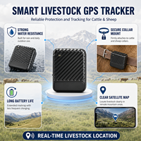 Traceur GPS en temps réel pour bovins et localisateur de moutons, dispositif de gestion du bétail 4G avec support de collier étanche et carte satellite